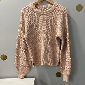 Madewell Textured Knit Sweater in Blush